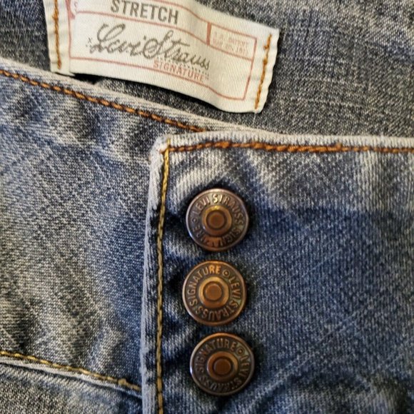 Levi's Strauss Signature Jeans Misses Size 14 Womens Light Blue - Picture 4 of 9